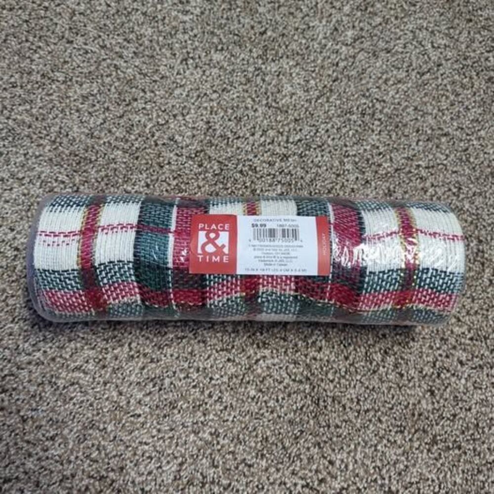 Decorative Holiday Mesh 10inx18ft Place & Time - Christmas/Crafts/Tableware